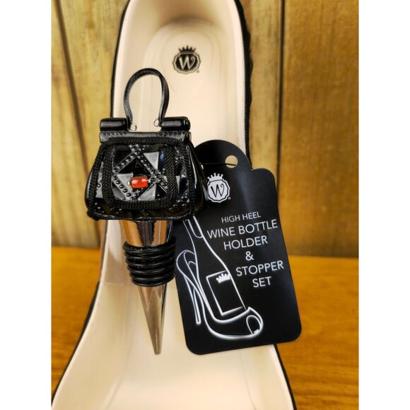 Wild Eye Designs High Heel Wine Bottle Holder and Stopper Set - Picture 6 of 10
